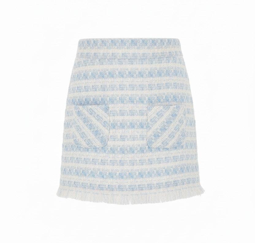 Юбка твидовая цвет: голубой
