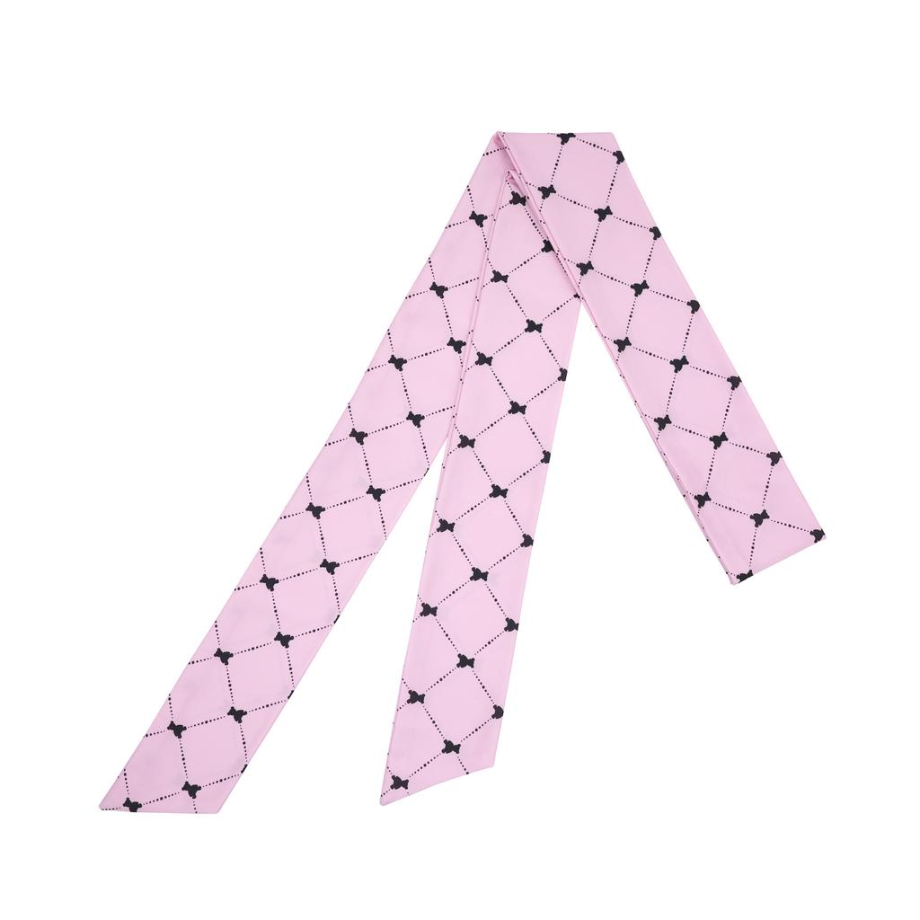 Лента твилли DAVA BEAR COLOR цвет: розовый/черный