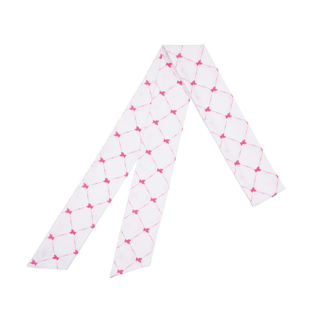 Лента твилли DAVA BEAR COLOR цвет: белый/розовый