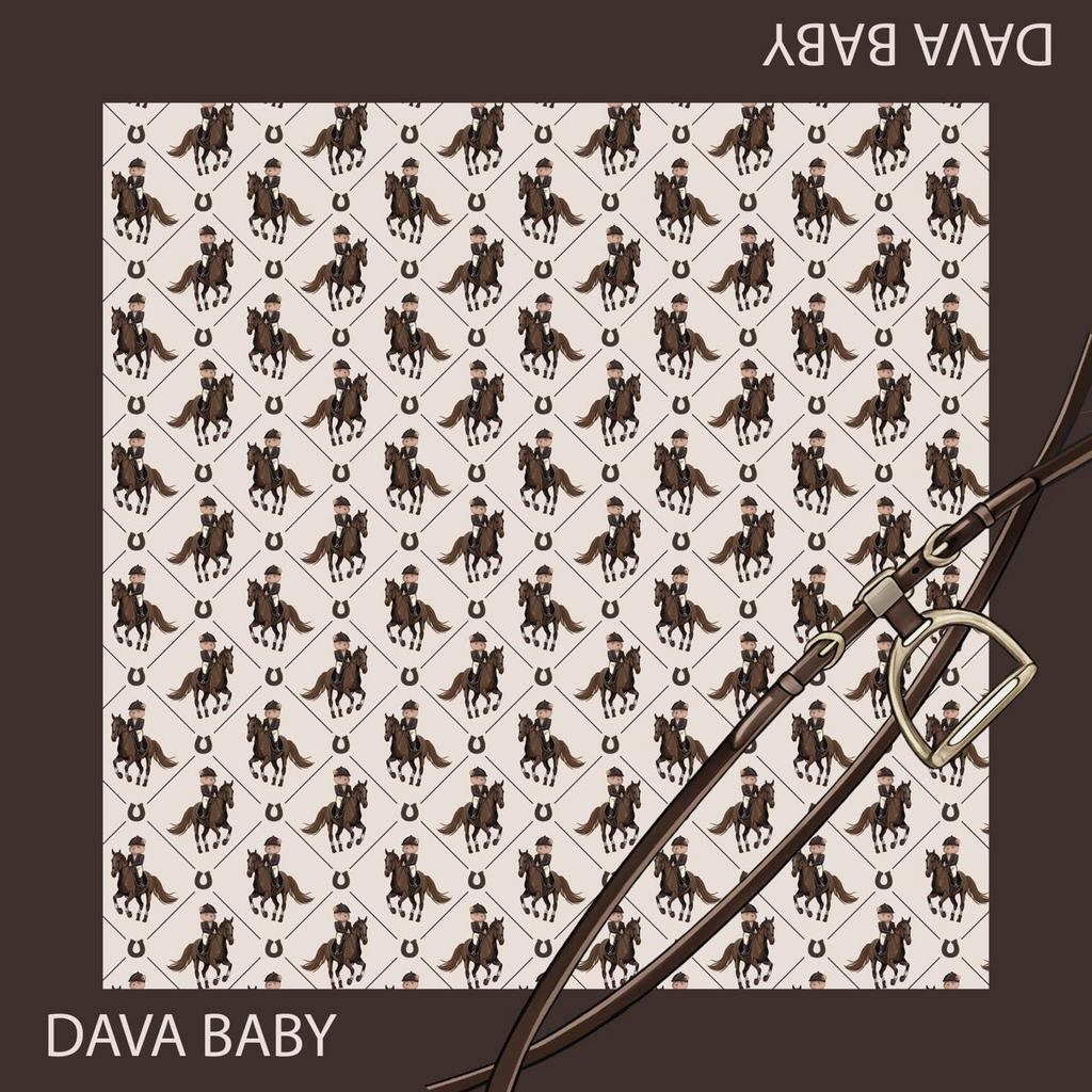 Шелковый платок Bear and Horse , цвет : коричневый