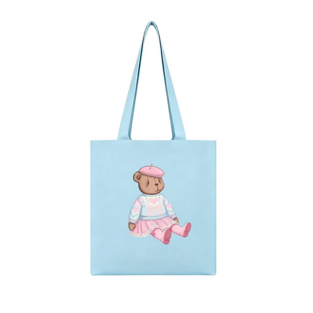 Сумка-шоппер «Bear and Bloom» цвет: голубой