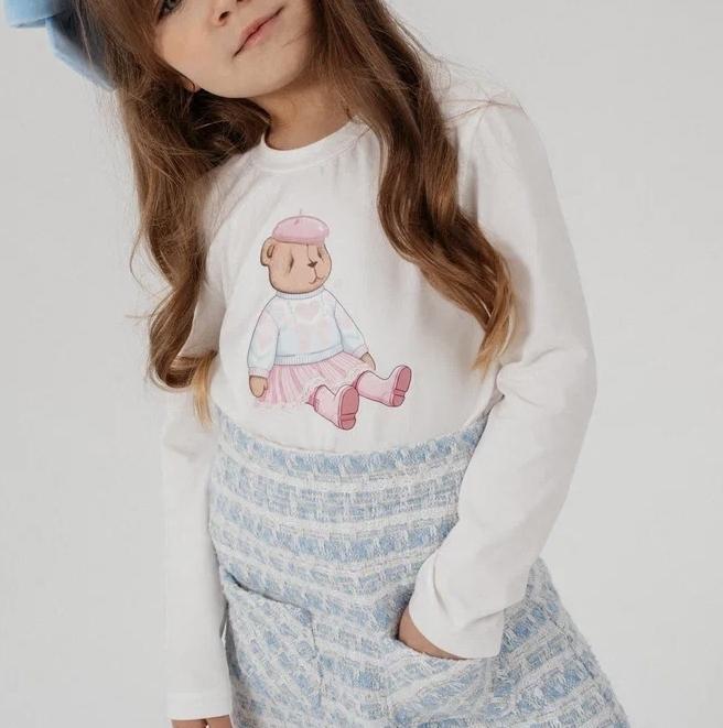 Лонгслив Bear and Bloom , цвет: айвори