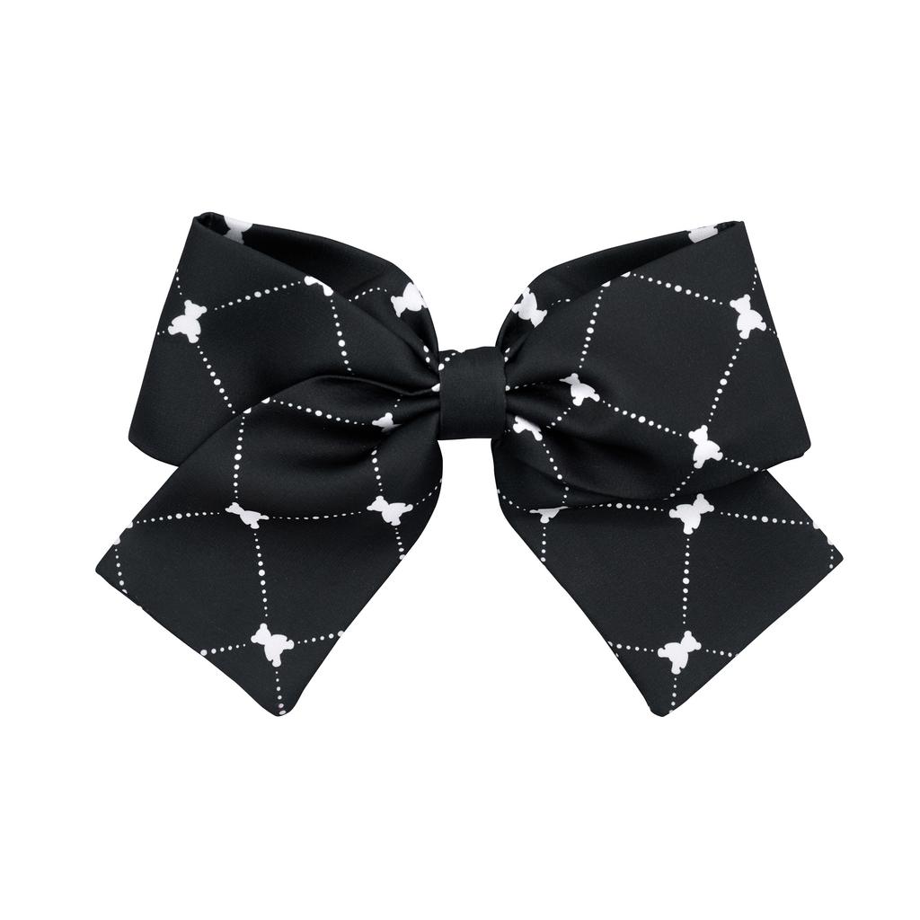 Бант на заколке Silk Dava Teddy Bear, цвет : черный/белый