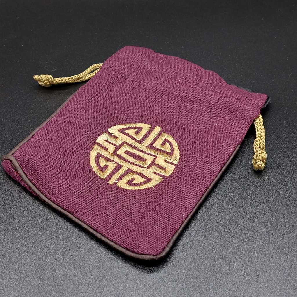 Мешочек с символом "Шоу" бордовый