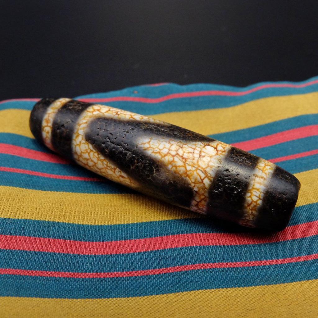 Бусина дзи зуб тигра №5