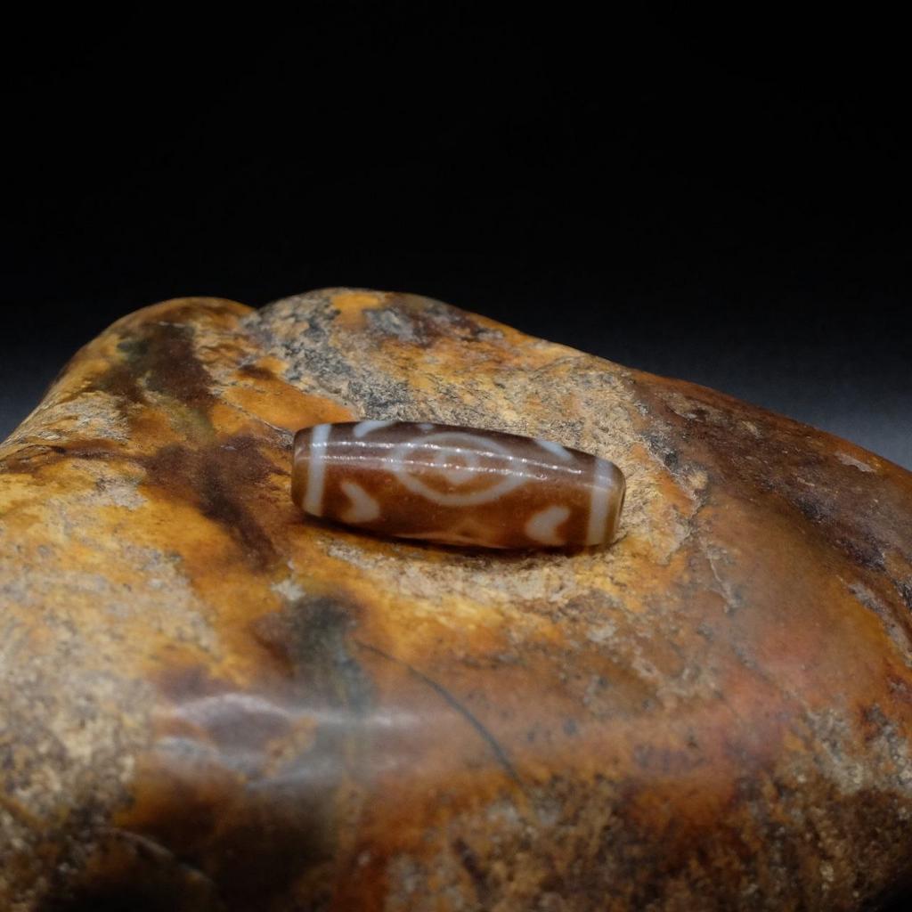 Бусина дзи 3 глаза №66 "Глаза Феникса"