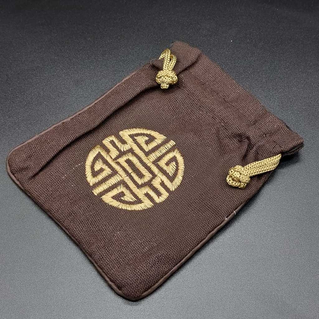 Мешочек с символом "Шоу" коричневый