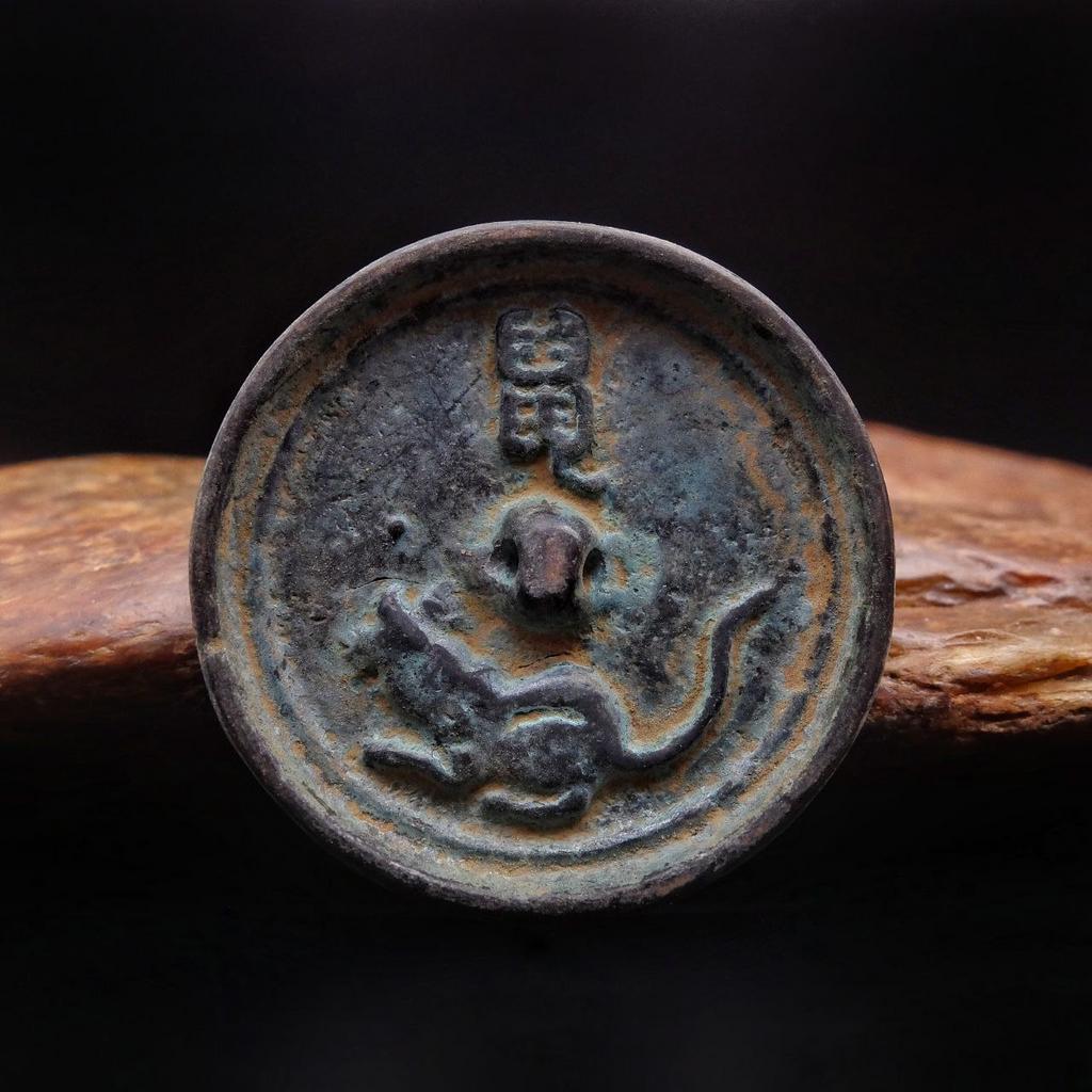 Шаманское зеркало с символом года (Крыса)