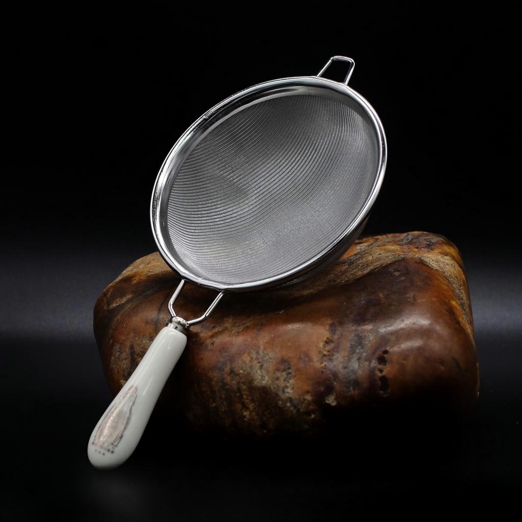 Чайное сито большое с белой ручкой