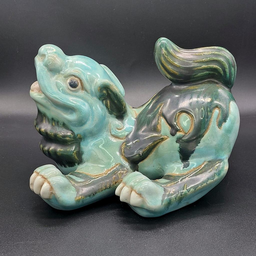 Собака Фу винтажная статуэтка из фарфора