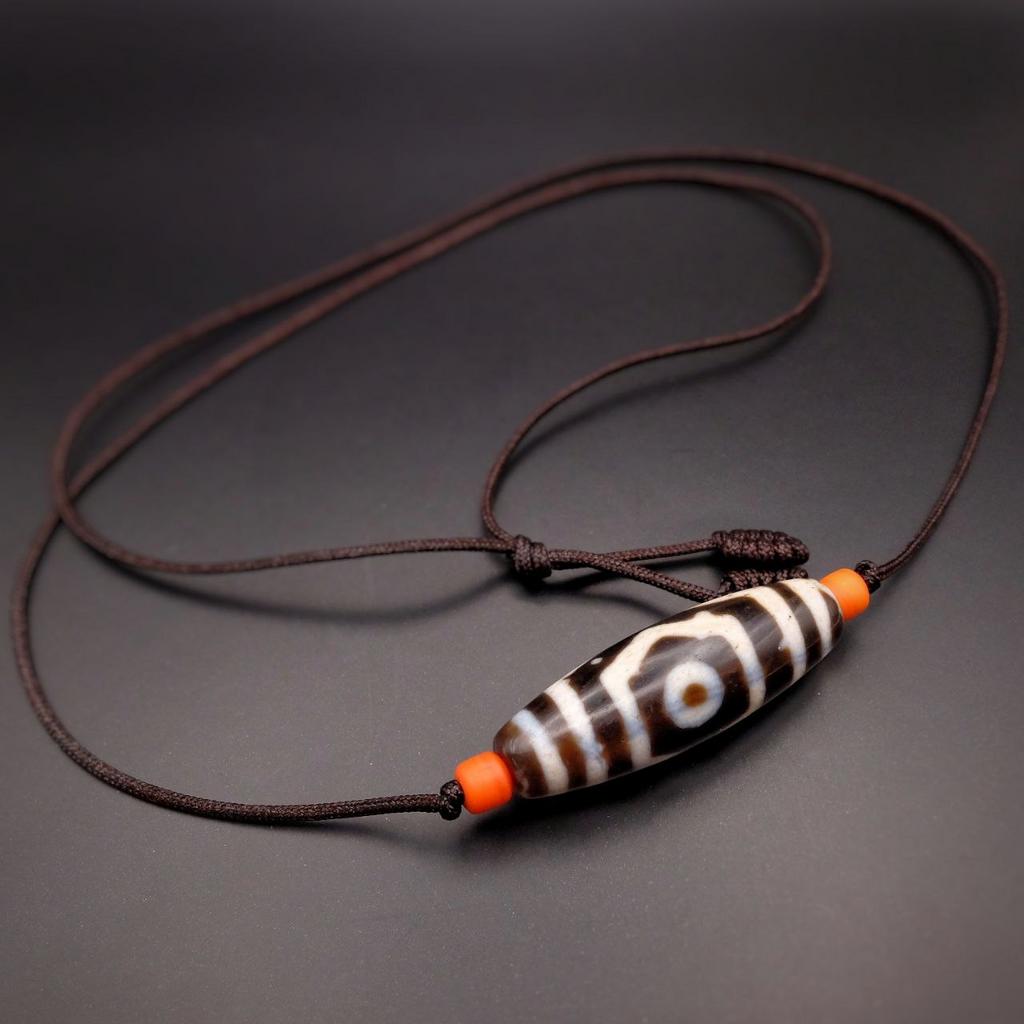 Подвеска с бусиной дзи 3 глаза N°3