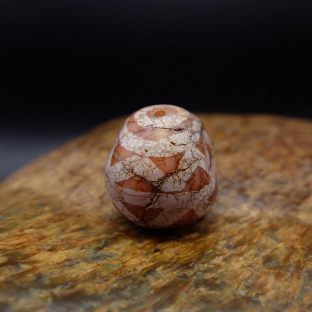 Дзи старинная красная N°4