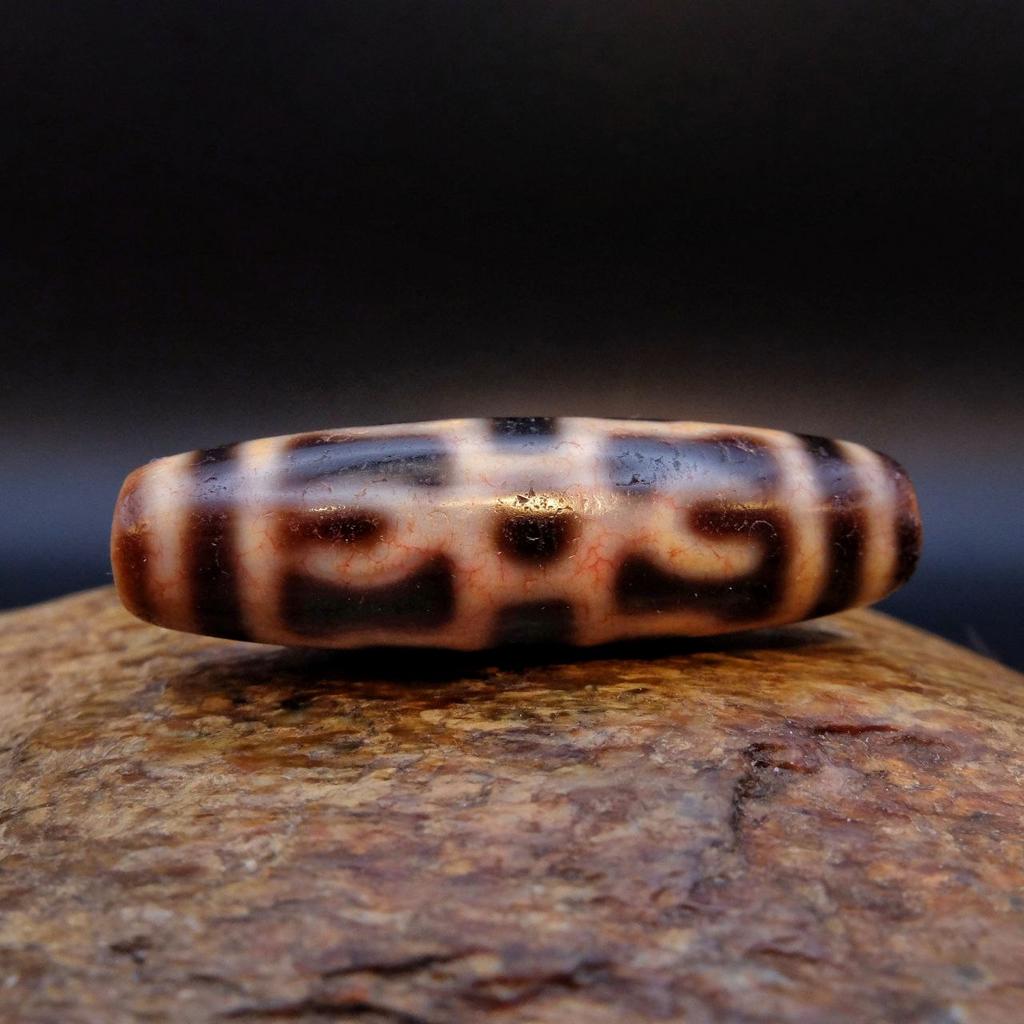 Бусина Дзи Солнечная Ваджра N°4 Жилы Дракона