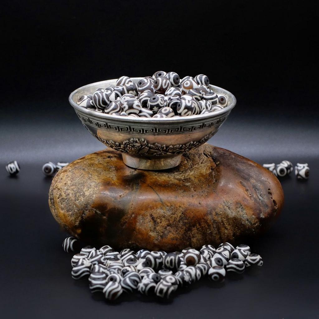 Набор бусин Дзи 10 мм, 250 шт