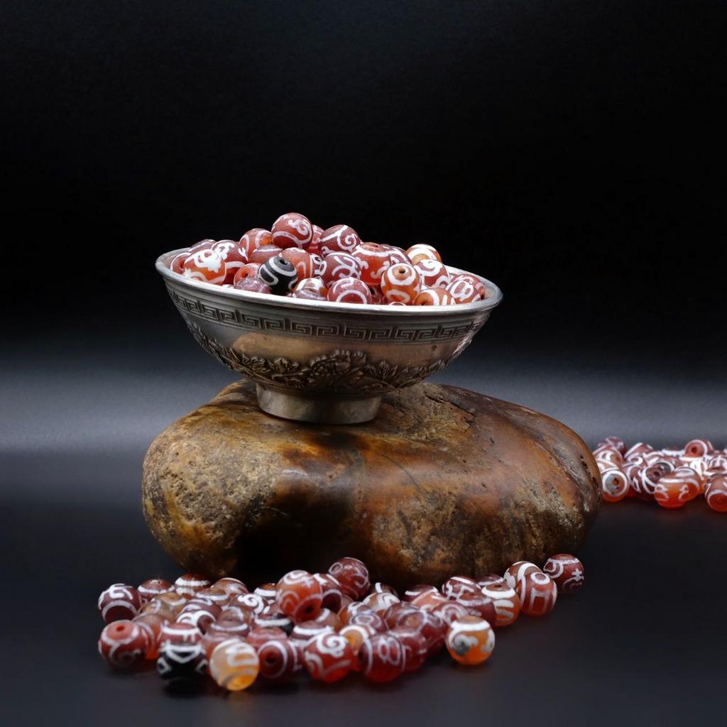 Набор бусин Дзи 12 мм, 250 штук