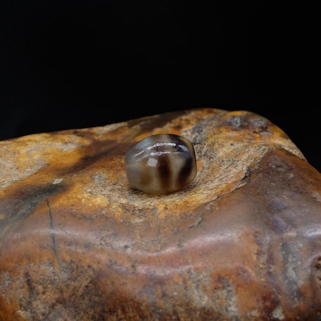 Бусина Дзи Двойные Зубы Тигра N°42