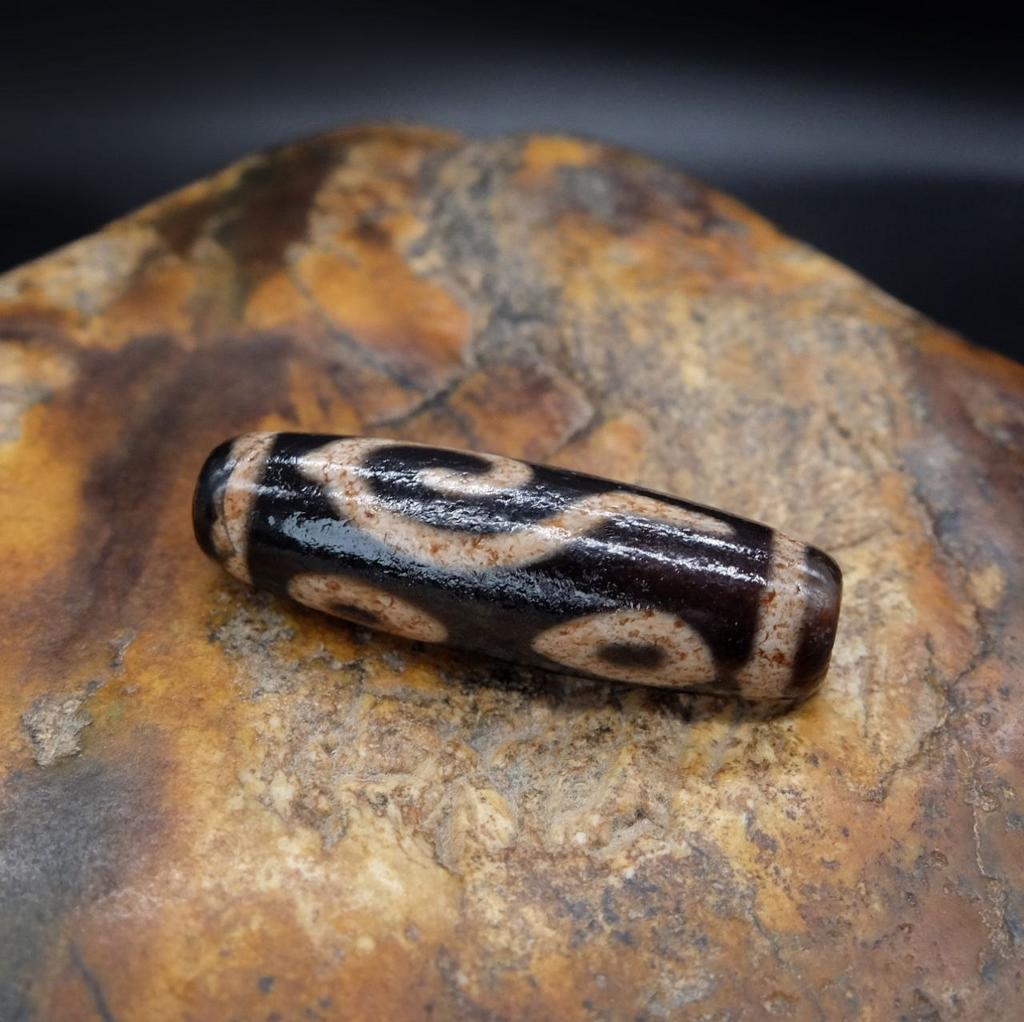 Бусина Дзи Золотой Ключ и 4 глаза