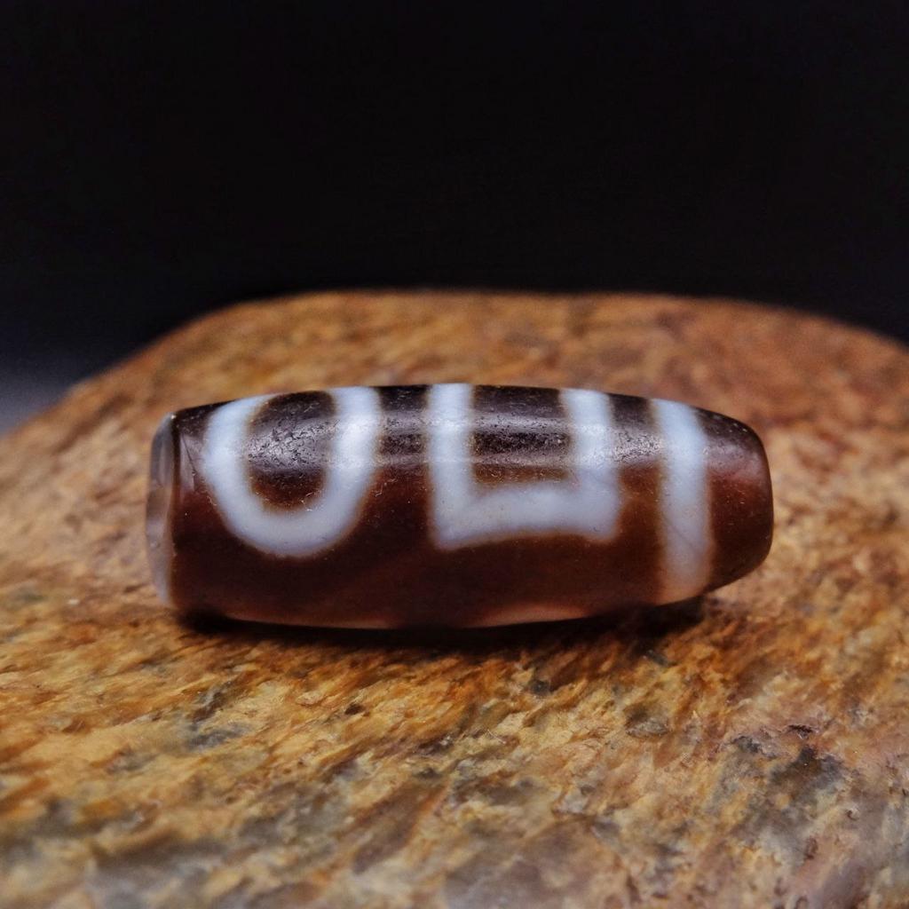 Бусина Дзи Двойные Земля Небо N°32 (сломанная)