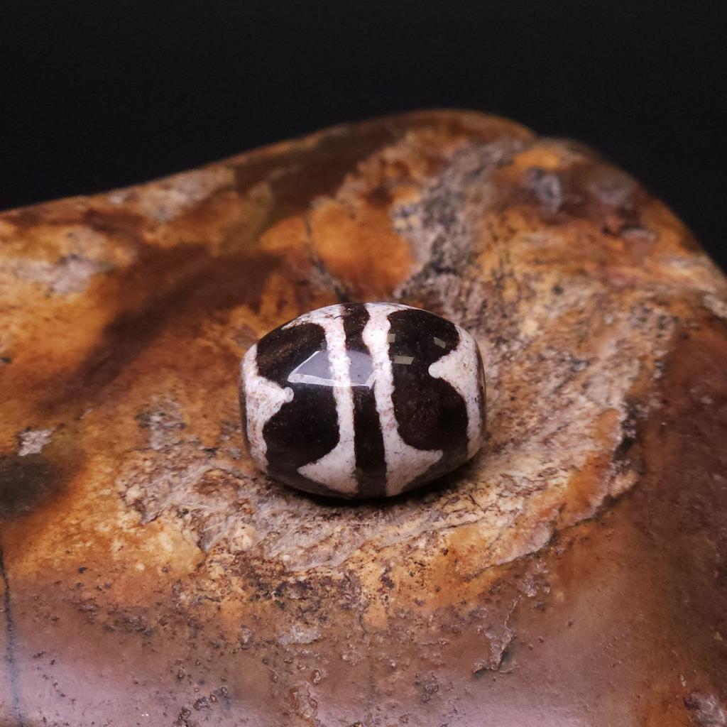 Бусина Дзи Двойные Зубы Тигра N°55