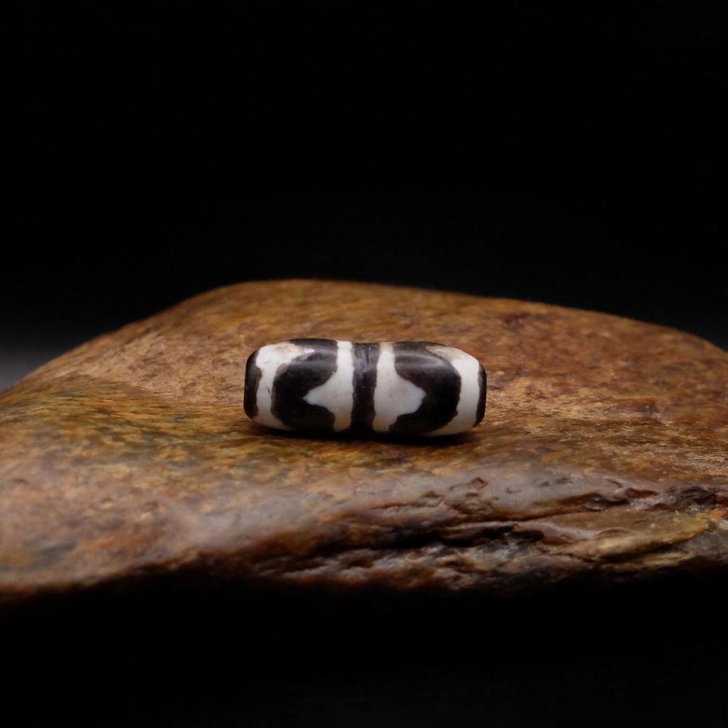 Двойная Бусина Дзи Двойные Зубы Тигра N°64