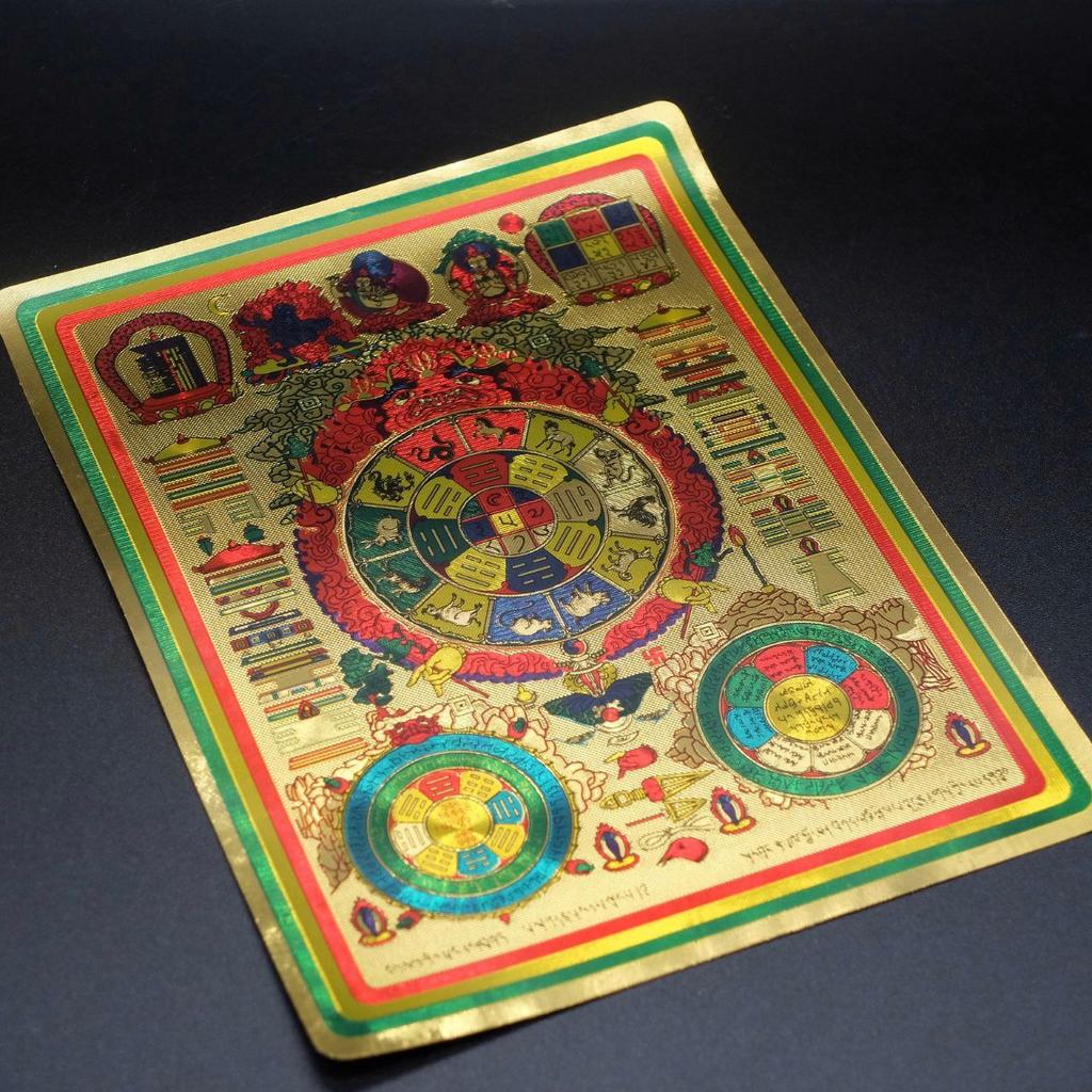 Наклейка мистическая карточка Манчжушри большая