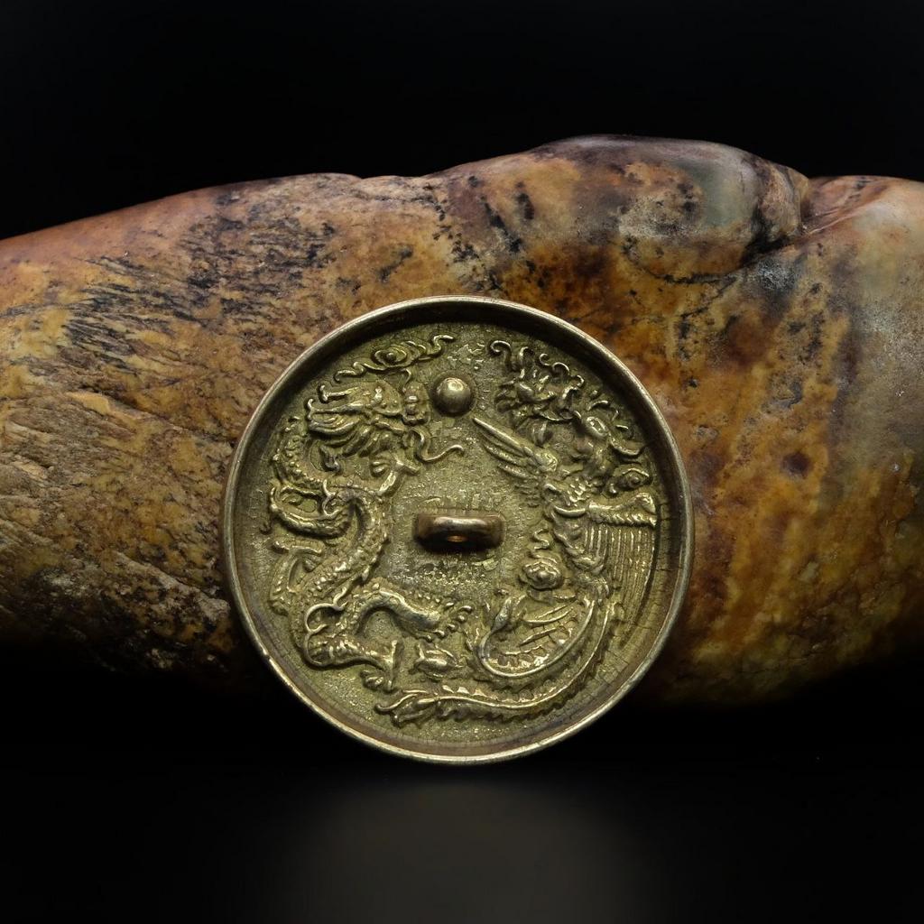 Шаманское зеркало Дракон и Феникс малое