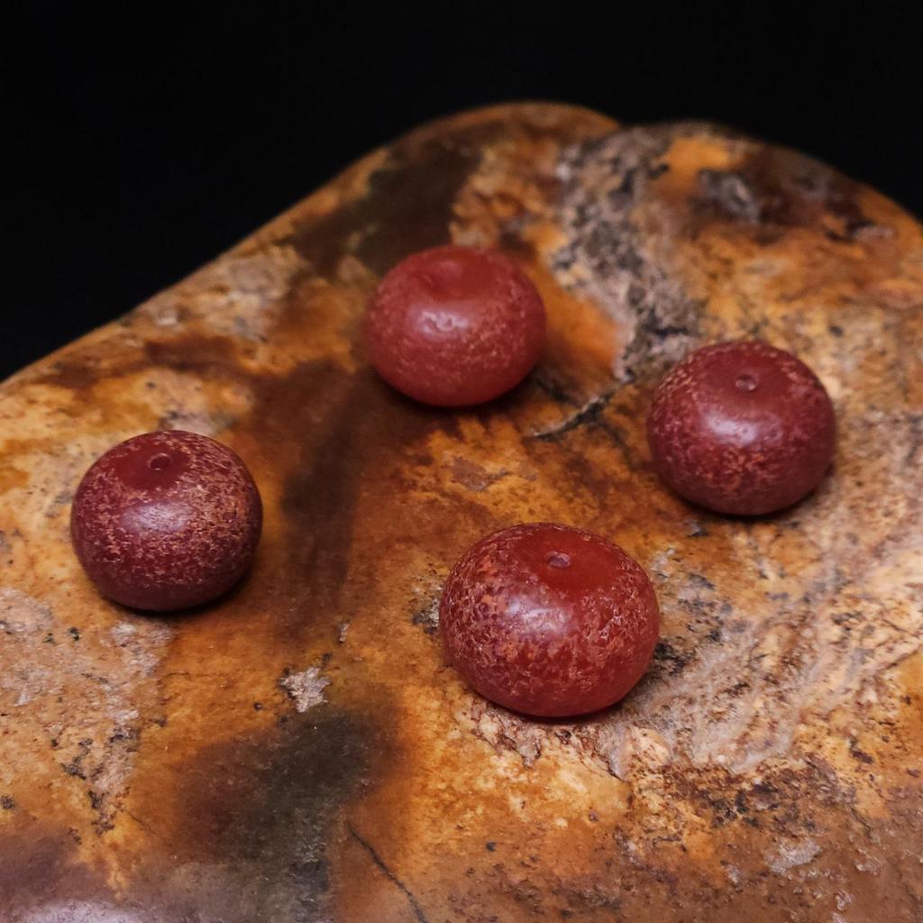 Бусина "Старый агат" красная N°3