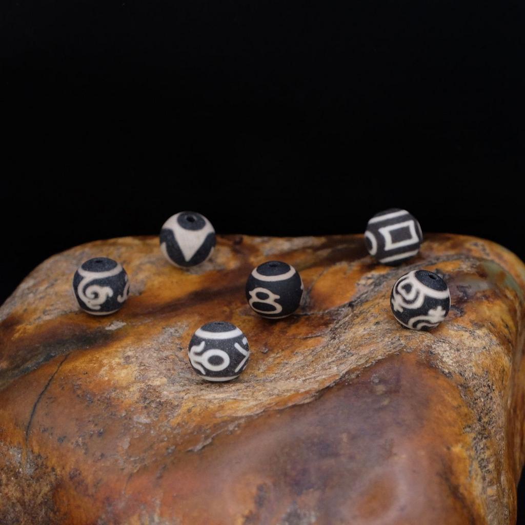 Набор бусин Дзи 12 мм, 100 штук