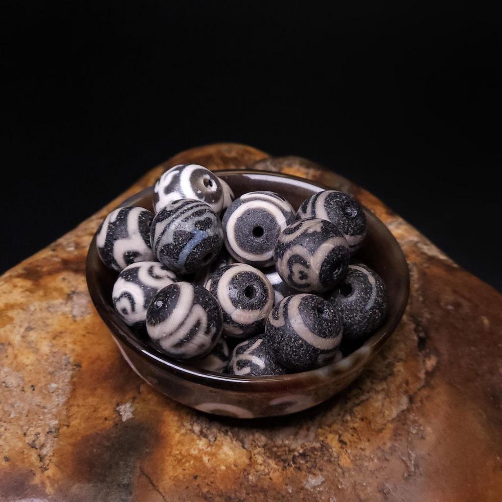 Набор бусин Дзи 12 мм, 100 штук