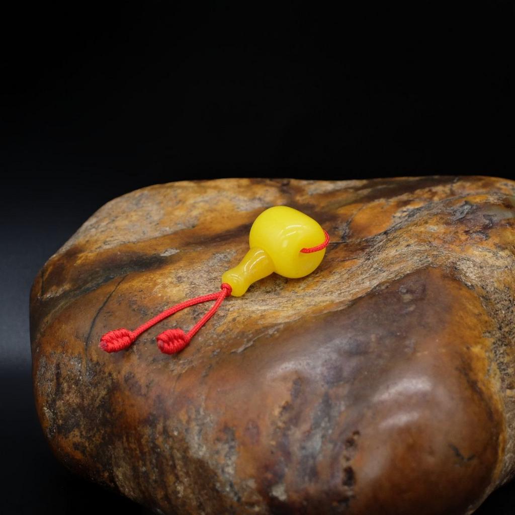 Гуру-бусина жёлтая N°2