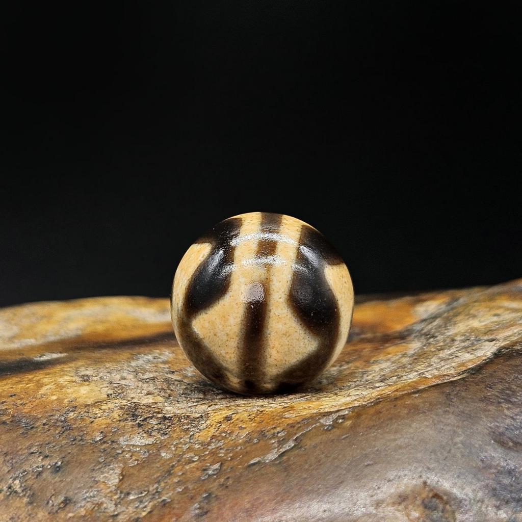 Бусина Дзи Двойные Зубы Тигра N°86