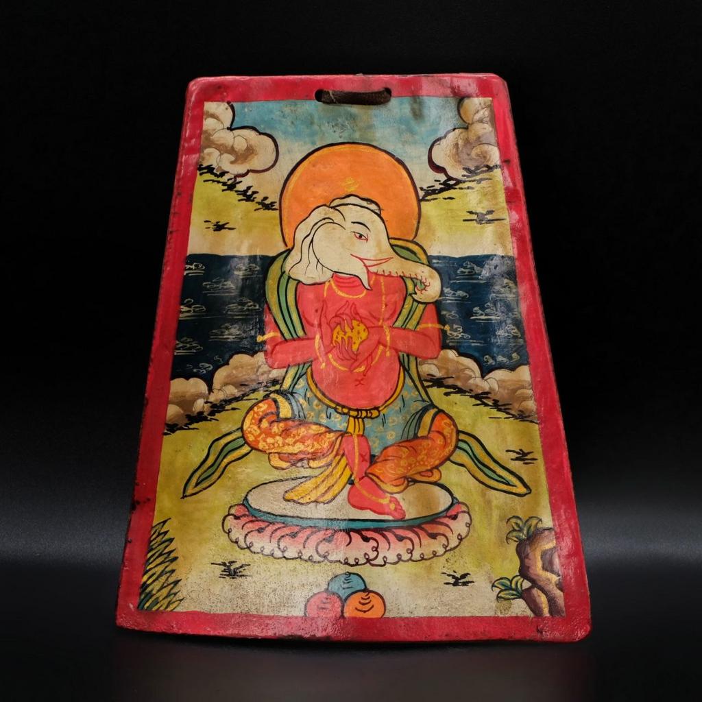 Лопатка яка с изображением тибетского Ганеши