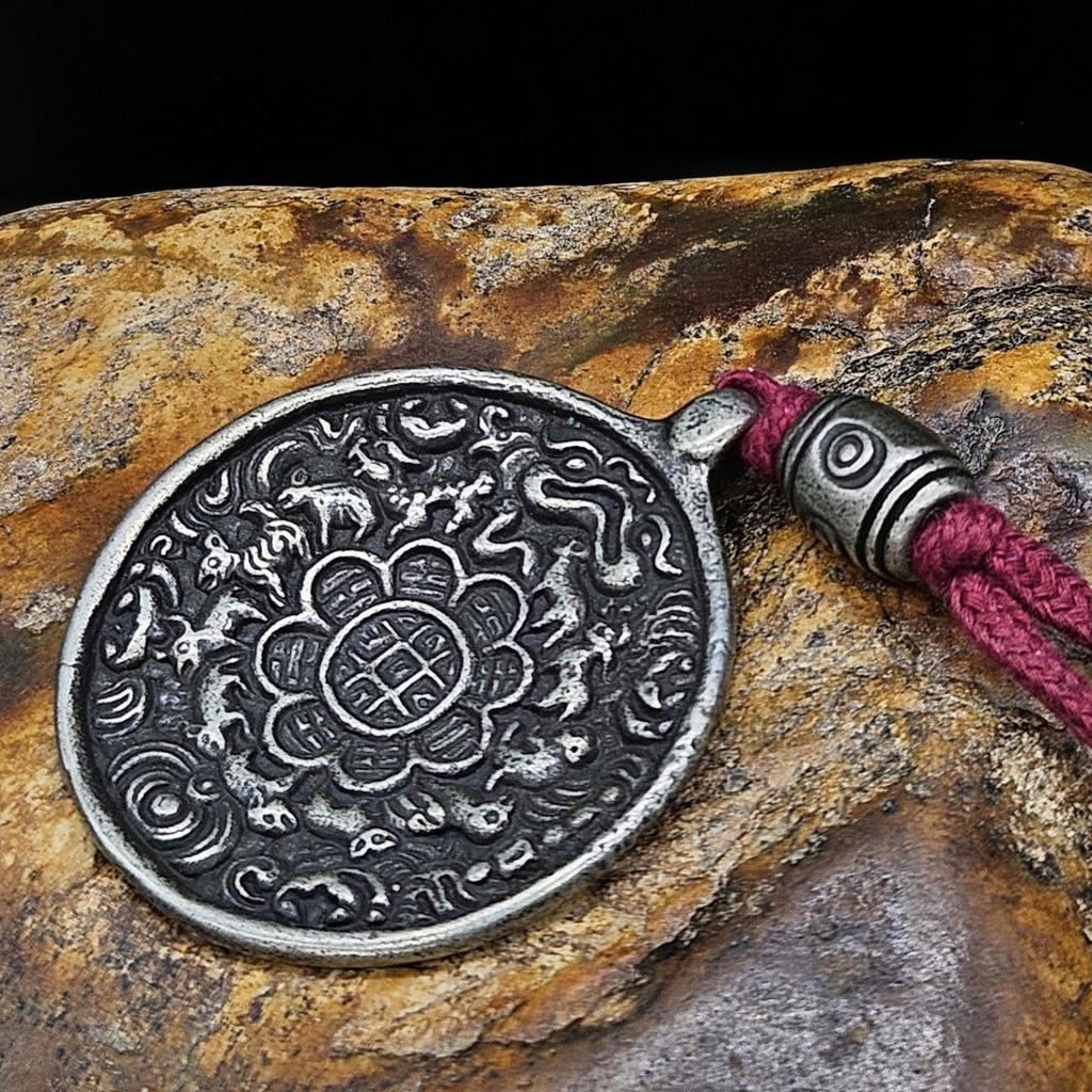 Мелонг с бронзовой бусиной дзи 4 глаза