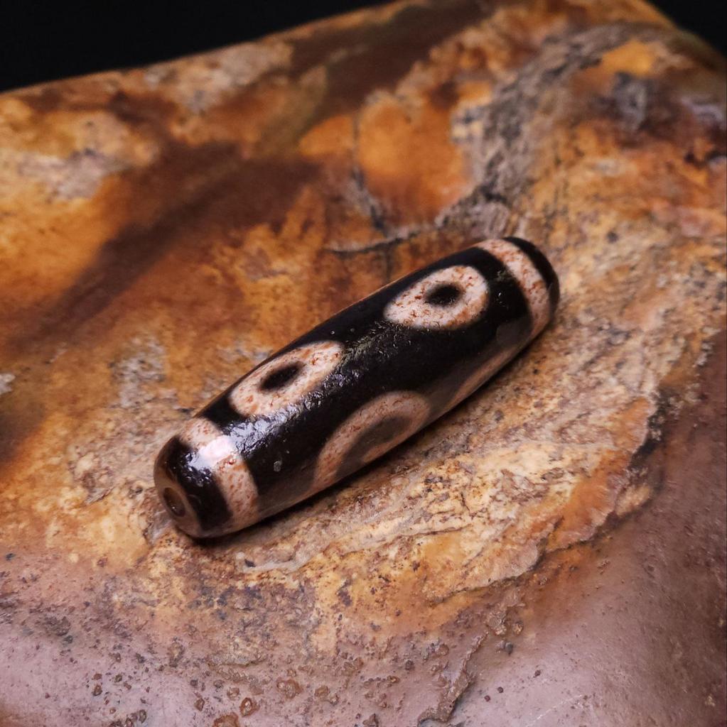 Бусина Дзи Золотой Ключ и 4 глаза N°2