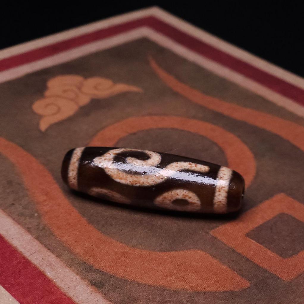 Бусина Дзи Золотой Ключ и 4 глаза N°2