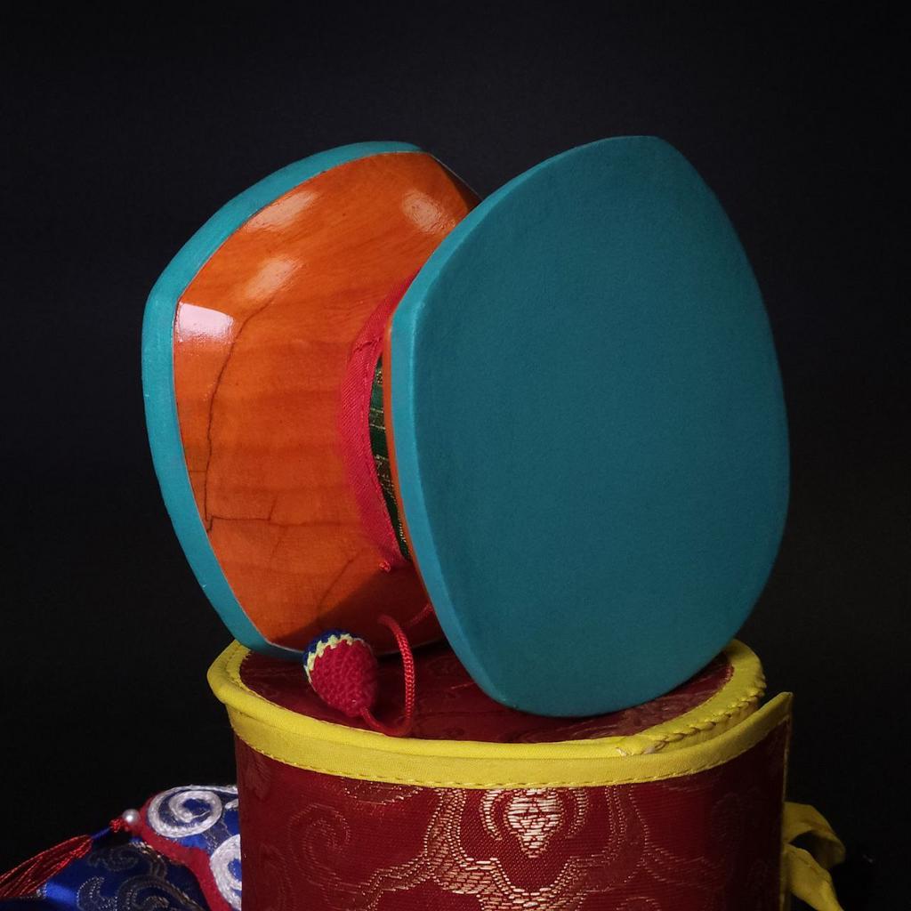 Ритуальный барабан Дамару рыжий