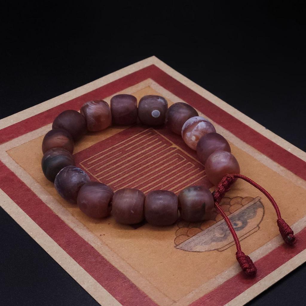 Браслет из старого агата N°1