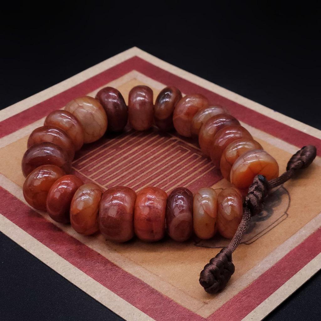 Браслет из старого агата Жилы Дракона