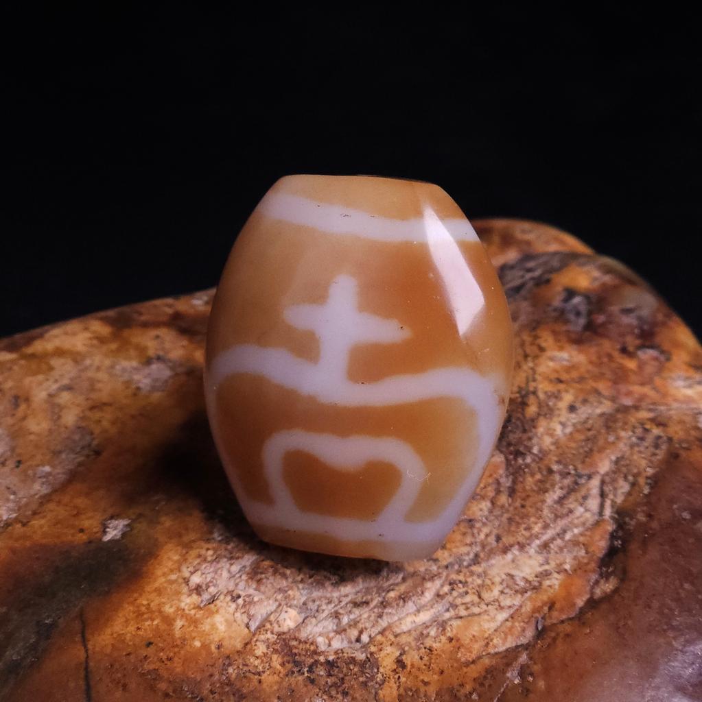 Старинная бусина Дзи Сосуд Долголетия N°39