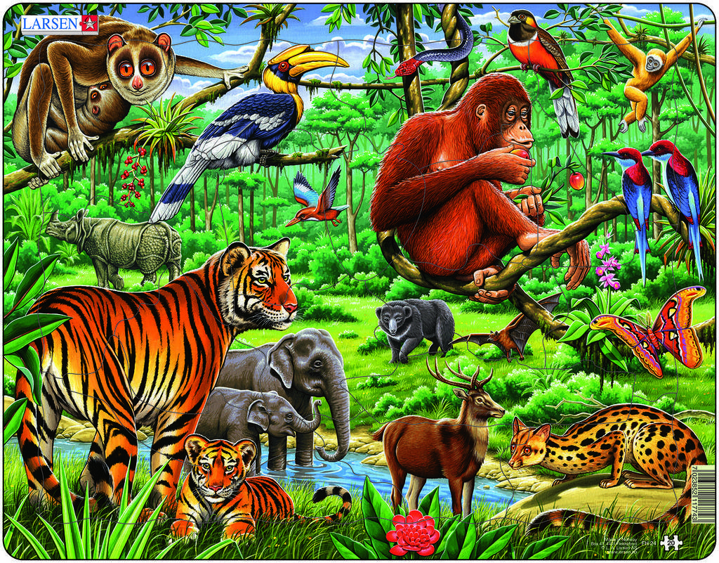 Пазл Джунгли, 20 деталей