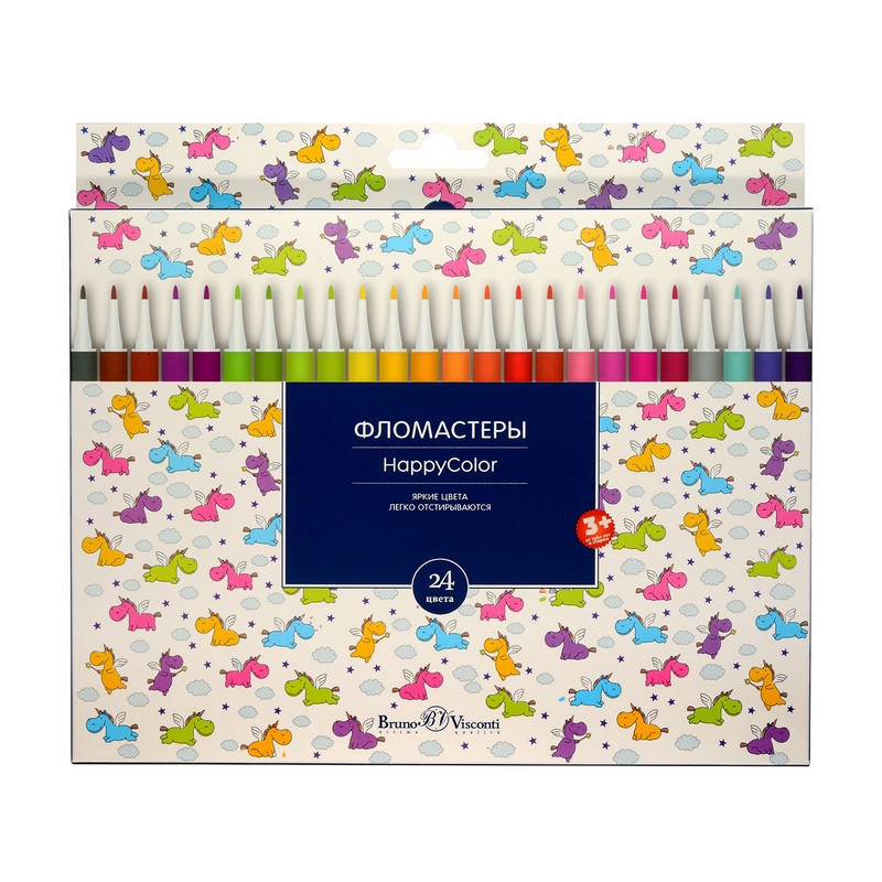 ФЛОМАСТЕРЫ HAPPYCOLOR 24 ЦВ.