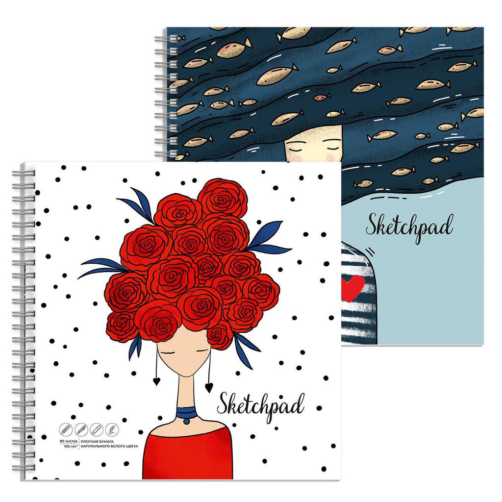 Скетчпад 80 л, твёрдый переплёт/ Состояние души