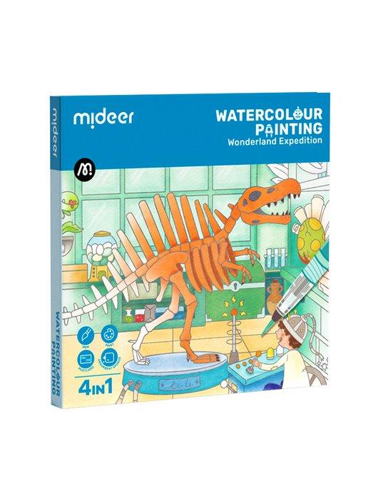 Акварельная раскраска "Экспедиция в страну чудес"