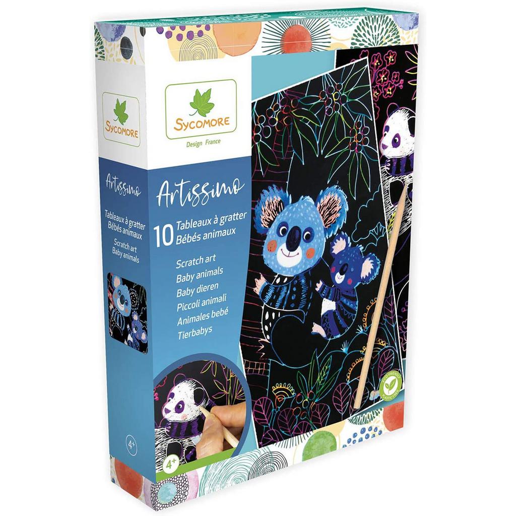 Набор для скретчинга  «Животные с малышами»