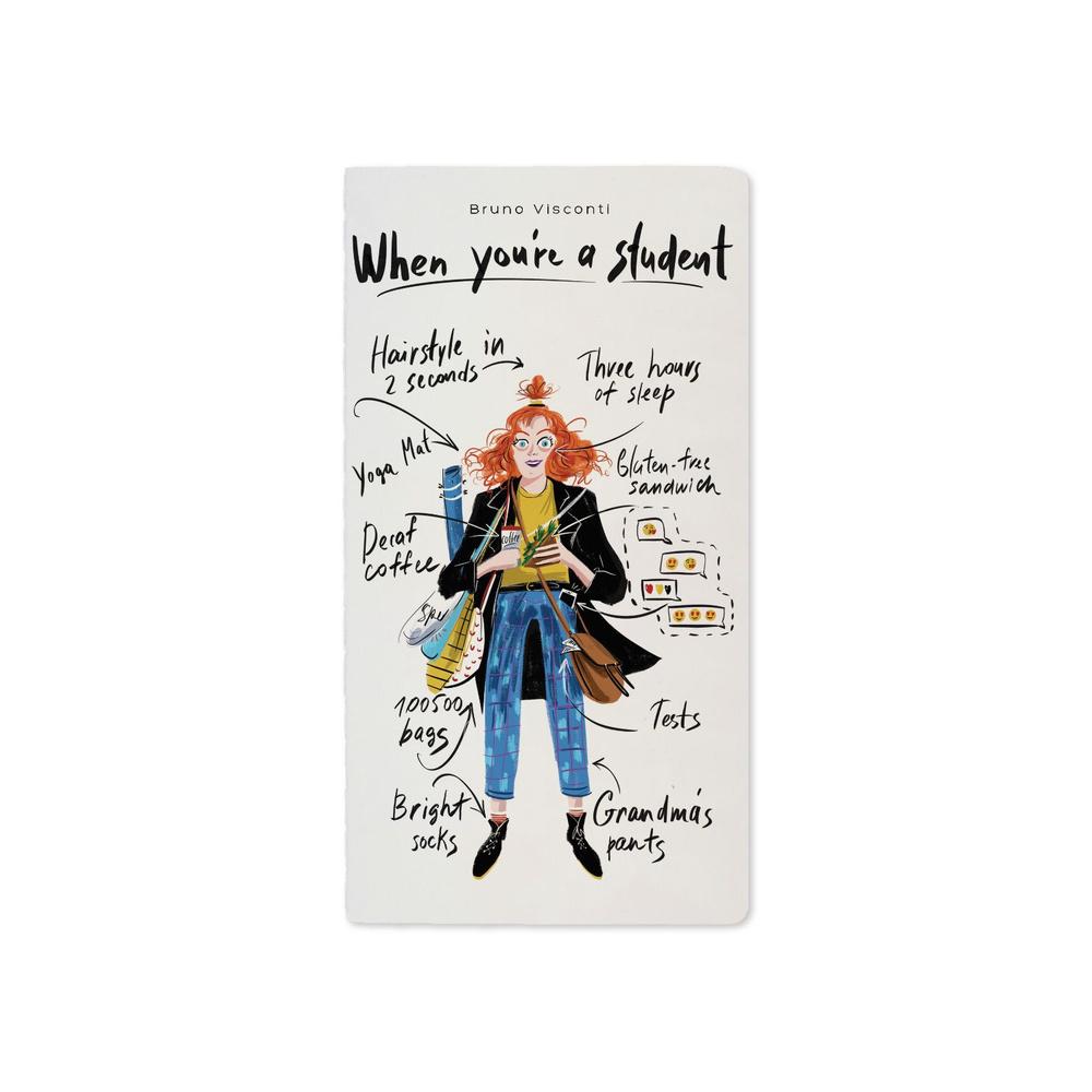 Тетрадь общая BrunoVisconti А6 "WHEN YOU ARE A STUDENT" 30 листов, клетка