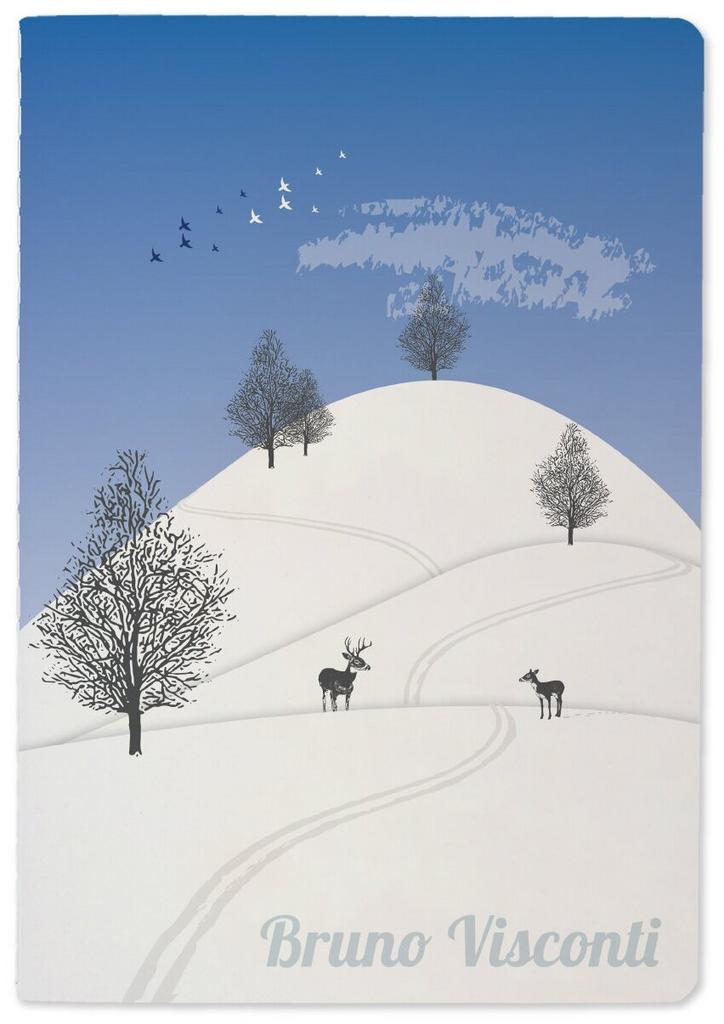 Тетрадь BrunoVisconti, А5), "зима. холмы" 40 л, клетка