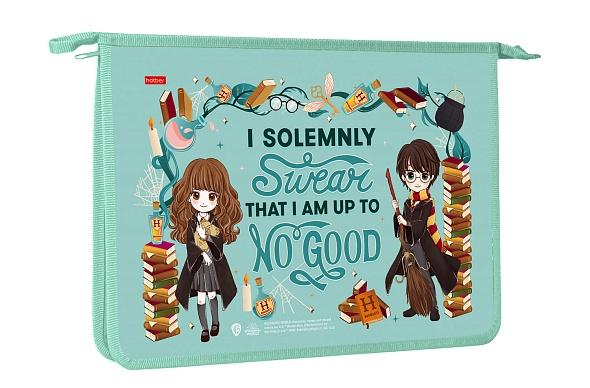 Папка д/тетрад. А4 (340*245*40) молния сверху, пластик "Гарри Поттер"