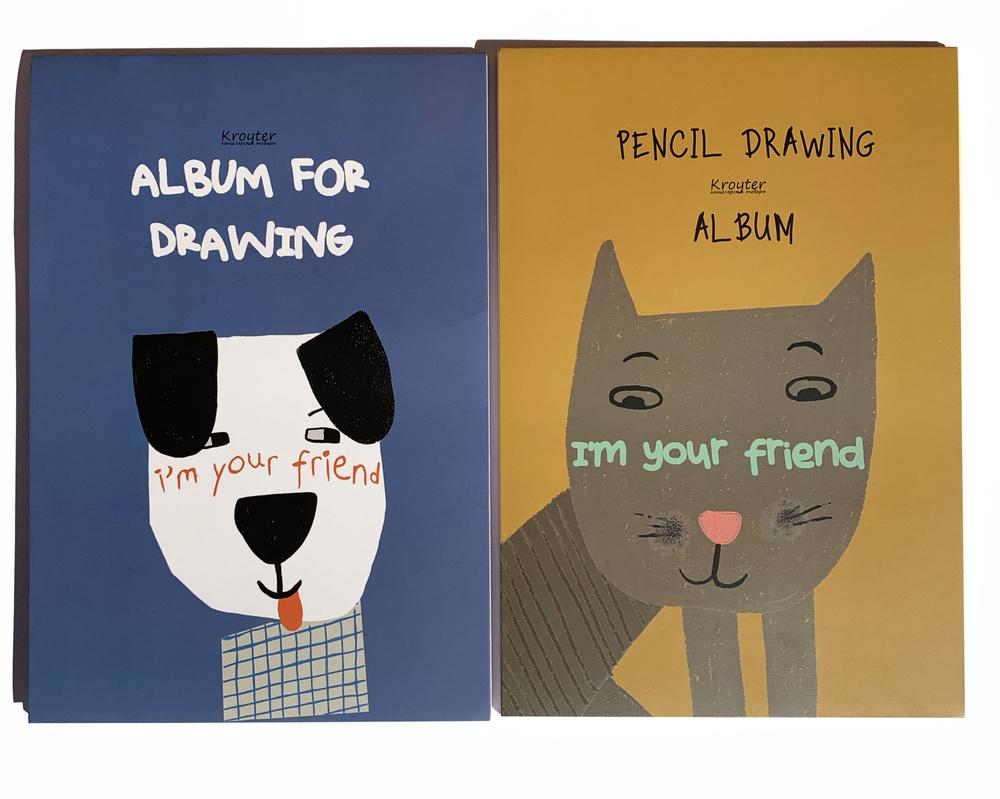 Альбом для рисования Kroyter А4 40л "Аnimals"