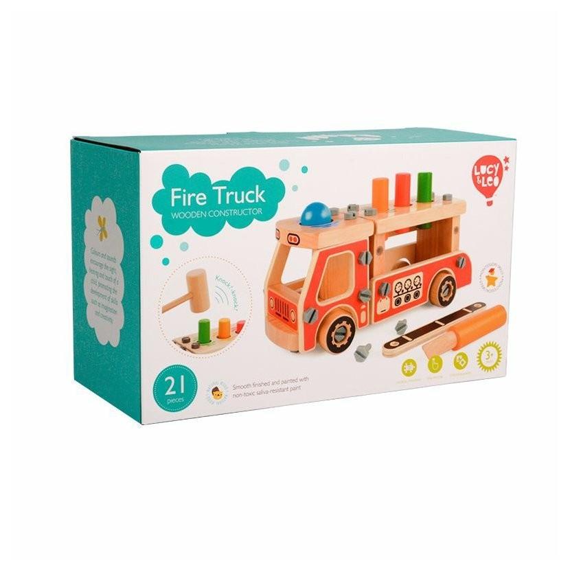 Конструктор Пожарная Машина деревянная