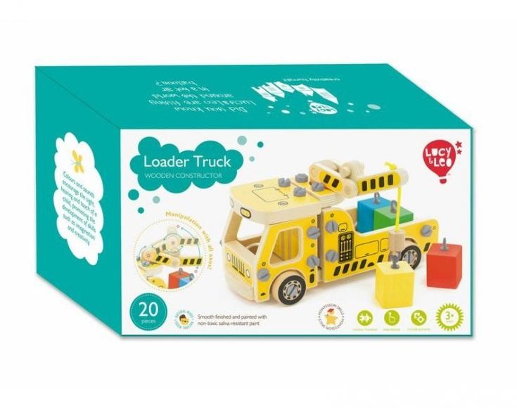 Конструктор "Грузовик-погрузчик" (дерево)